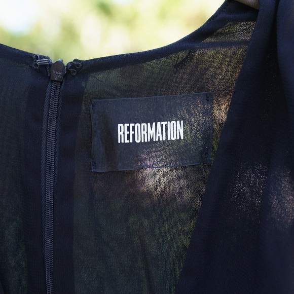 Reformation Freya Dress Black Size 2 - Picture 5 of 6